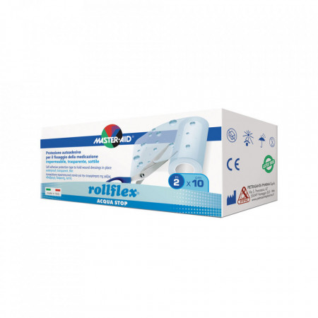 Rolă leucoplast Rollflex Acqua Stop, Master-Aid, impermeabil, 2m x 10 cm
