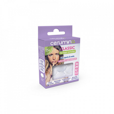Cerumina CLASSIC – dopuri pentru urechi din ceară, 12 bucăți