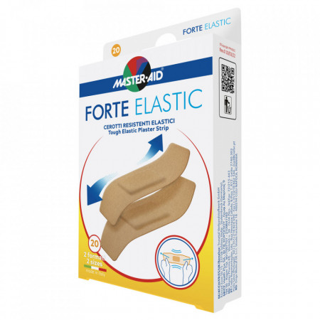 Plasturi rezistenți din pânză, Forte Elastic Master-Aid, 2 mărimi, 20 bucăți