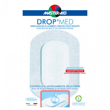 Pansament steril autoadeziv cu antiseptic Drop Med 10.5x15 cm