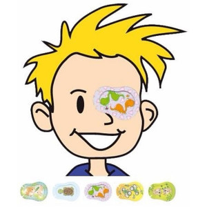 Ortopad Simpaty – Ocluzoare colorate pentru copii, Master-Aid, 50 bucăți, Junior, 67x50mm