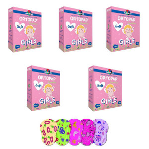 Ortopad Soft Girls – Ocluzoare colorate pentru fetițe, 120 buc