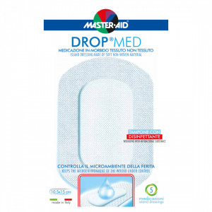 Pansament steril autoadeziv cu antiseptic Drop Med 10.5x15 cm