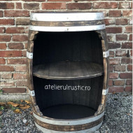 Bar din butoi deschidere mare, cu raft