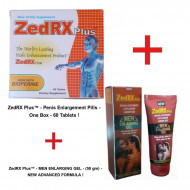 Zedrx Plus™ - Penis Erection & Enlargement Pills - One Box - 60 Tablets & Zedrx Plus™ - Penis Erection & Enlargement Gel - (50 Gm) - New Advanced Formula ! (Combo Offer)