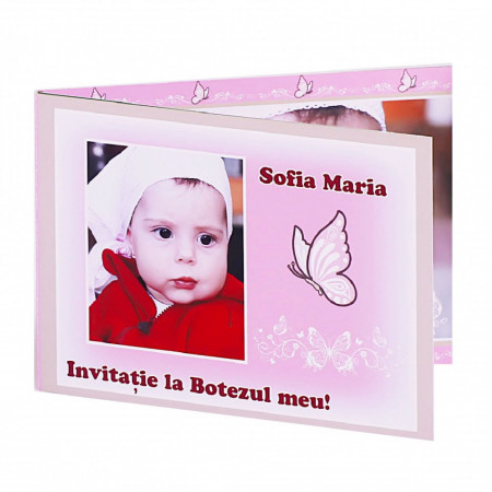 Invitatie Botez Dubla Fluture