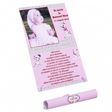 Invitatie Botez Papirus Dalmatian 1