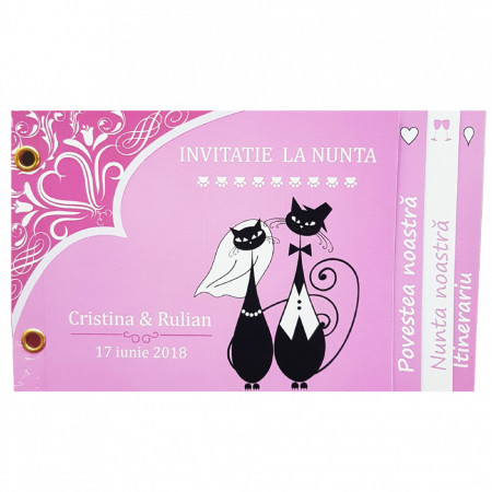 Invitatie Nunta Poveste Pisici