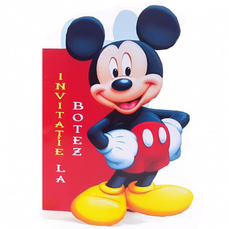 Invitatii Botez Contur Mickey Mouse 6