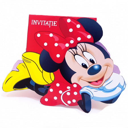 Invitatii Botez Contur Minnie Mouse 4