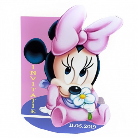 Invitatii Botez Contur Minnie Mouse 8
