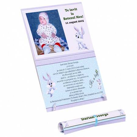 Invitatie Botez Papirus Bugs Bunny