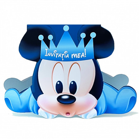 Invitatii Botez Contur Mickey Mouse 3