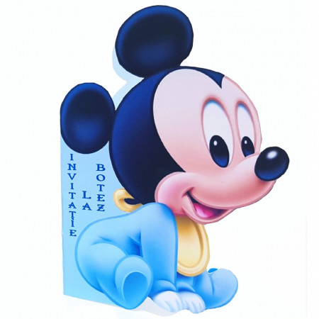 Invitatii Botez Contur Mickey Mouse 5