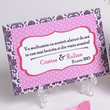 Marturie Nunta Magnet Pink