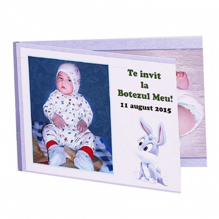 Invitatie Botez Dubla Baby Bugs Bunny