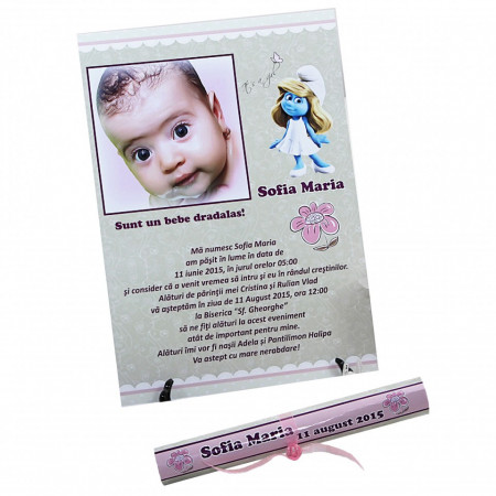 Invitatie Botez Papirus Strumfita