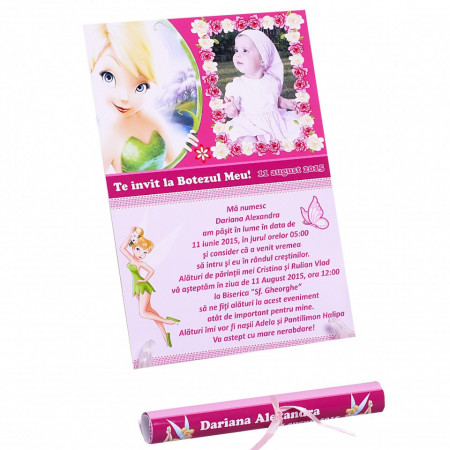 Invitatie Botez Papirus Tinkerbell 1