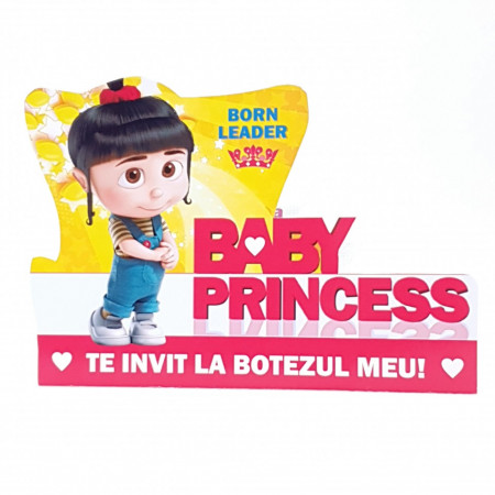 Invitatii Botez Contur Baby Princess 9