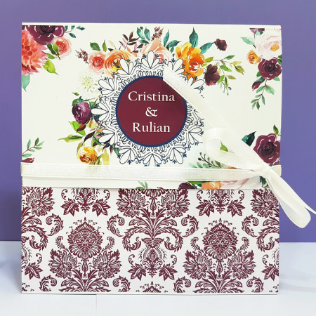 Invitatie Nunta Florale Visiniu
