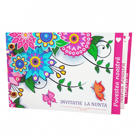 Invitatie Nunta Poveste Flori in Culori