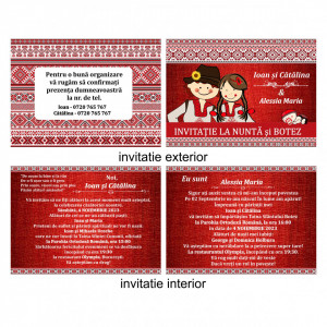 Invitatie 2 in 1 Nunta-Botez Dublu 9