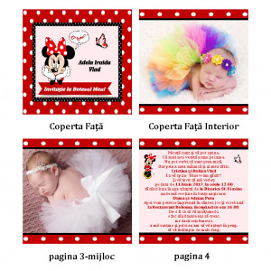 Invitatie Botez Carticica Minnie Mouse 2