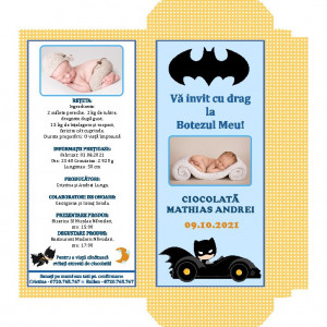 Invitatie Botez Cutie de Ciocolata Batman 3