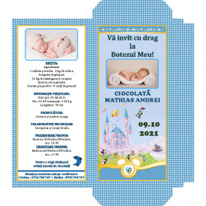 Invitatie Botez Cutie de Ciocolata Disney 1