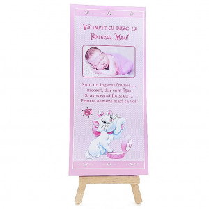 Invitatie Botez Cutie de Ciocolata Pisicile Aristocrate 1