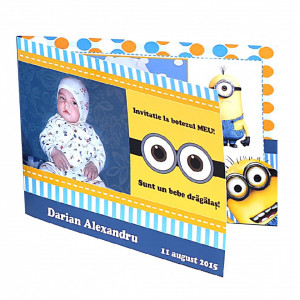Invitatie Botez Dubla Minions