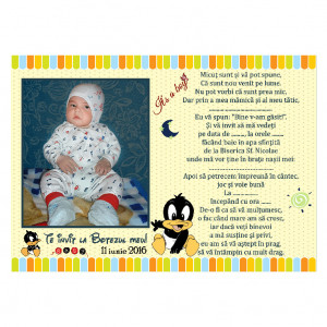 Invitatie Botez Magnetica Duffy Duck