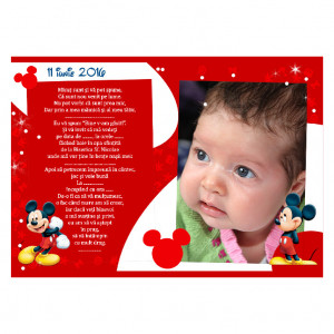 Invitatie Botez Magnetica Mickey Mouse 6