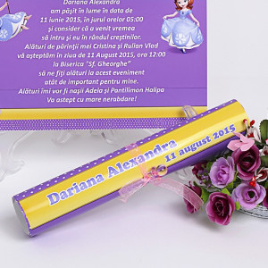 Invitatie Botez Papirus Printesa Sofia 2