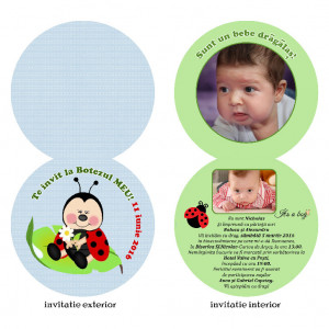 Invitatie Botez Rotunda Dubla Buburuza 1