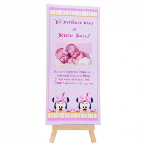 Invitatie Gemeni Ciocolata 2 Minnie