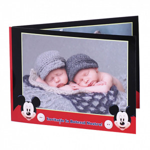 Invitatie Gemeni Dubla 2-Mickey Var 3