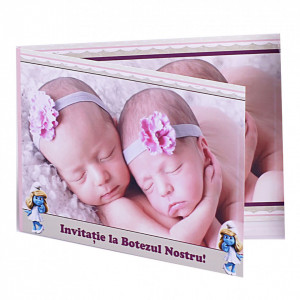Invitatie Gemeni Dubla 2-Strumfite