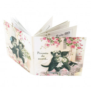 Invitatie Nunta Carticica Vintage Cats