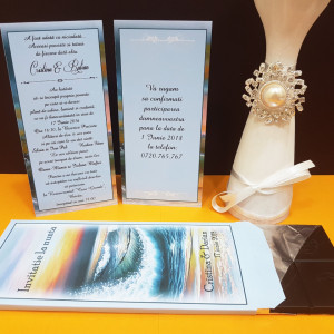 Invitatie Nunta Ciocolata Mare Albastra