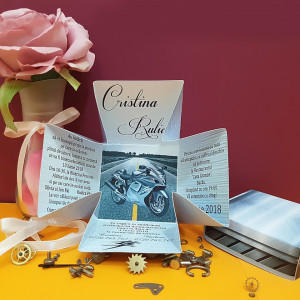 Invitatie Nunta Cutiuta Motocicleta
