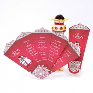 Invitatie Nunta Evantai EV14