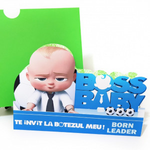 Invitatii Botez Contur Baby Boss 3