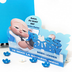Invitatii Botez Contur Baby Boss 8