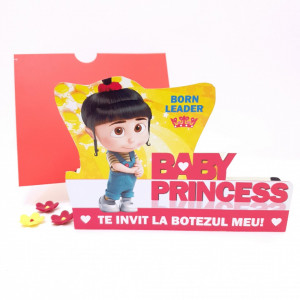 Invitatii Botez Contur Baby Princess 9