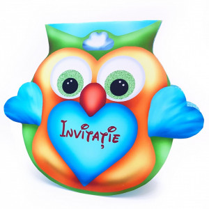 Invitatii Botez Contur Bufnita 2