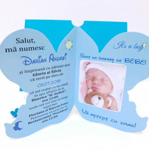 Invitatii Botez Contur Ingeras B8