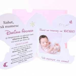 Invitatii Botez Contur Ingeras F6