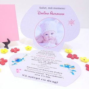 Invitatii Botez Contur Strumfita 2
