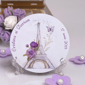 Marturie Nunta Magnet Rotund Paris